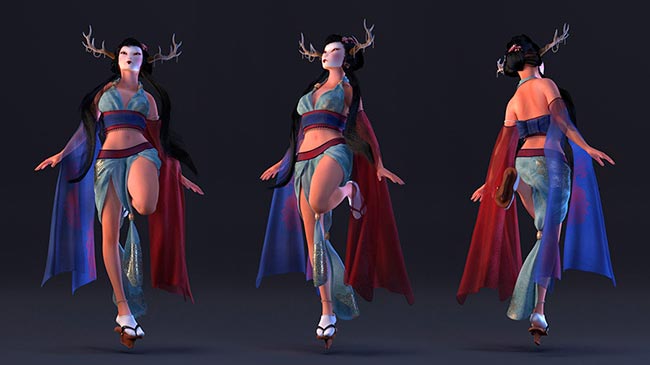 Meilleure conception 3D personnage - Geisha